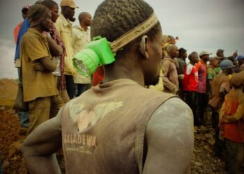 Artisanal miners at a cobalt pit in the Democratic Republic of Congo.