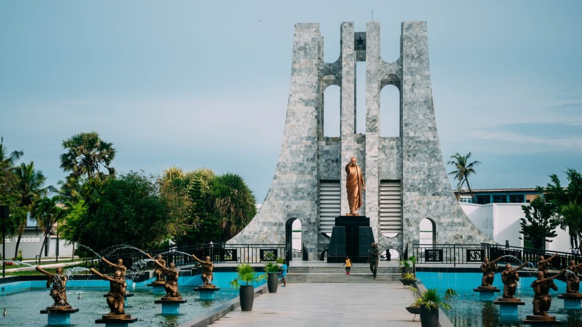 Statues at the Kwame Nkrumah Memorial Park and Museum, Accra, Ghana.