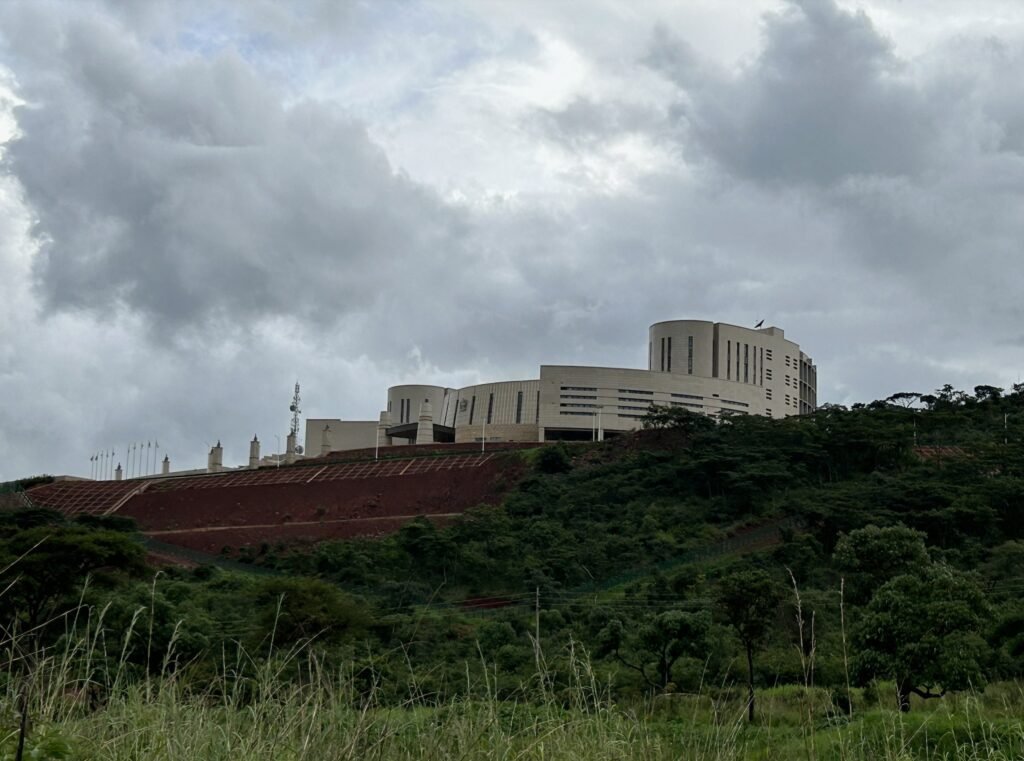 The new Parliament of Zimbabwe building at Mount Hampden, outside Harare.