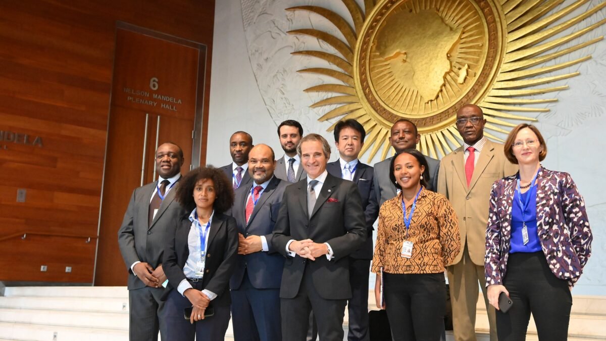 An international delegation at a summit in Addis Ababa.
