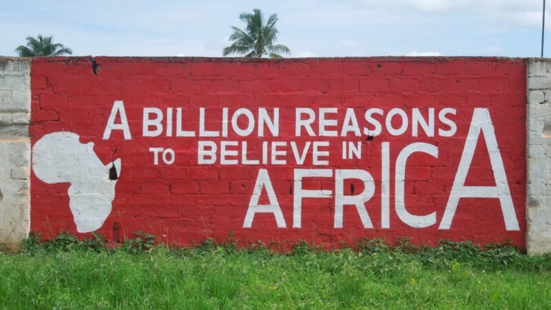 A pan-Africanism mural in Tanzania.