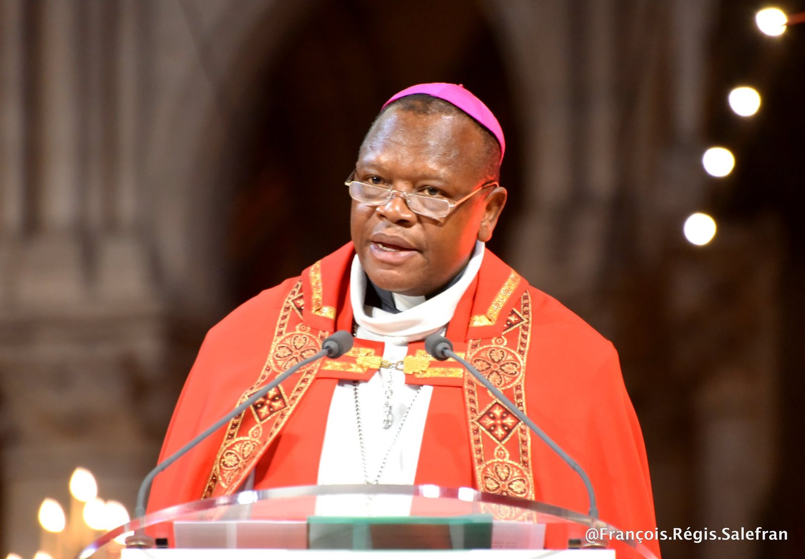 Cardinal Fridolin Ambongo Besungu, Archbishop of Kinshasa.