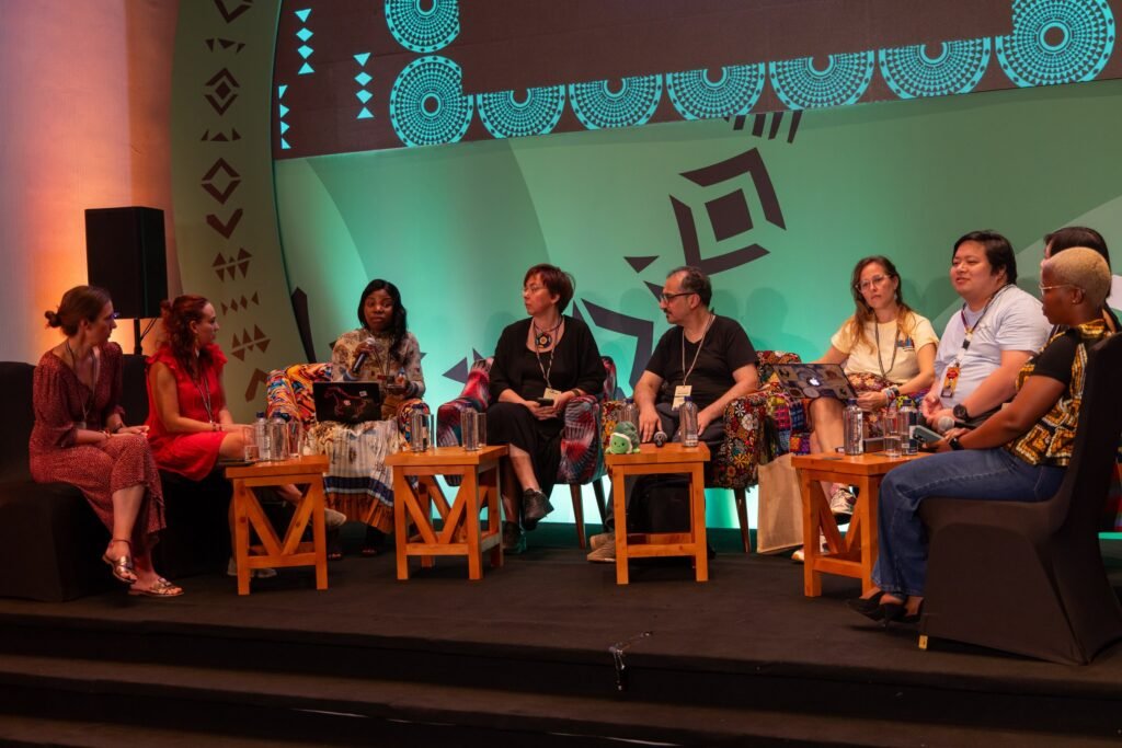 A panel discussion at a technology conference in Nairobi, 2025.