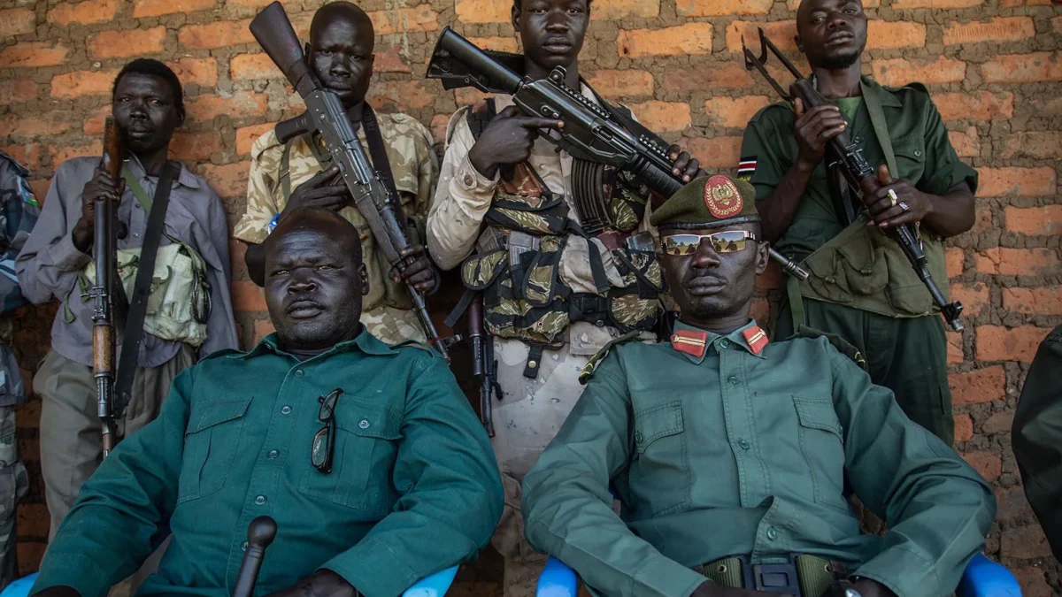 UK task force personnel deployed on Operation Trenton in South Sudan.