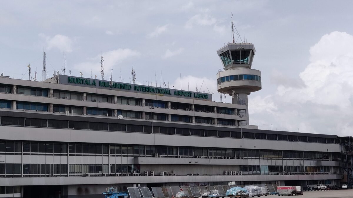 The international terminal at Murtala Muhammed International Airport, Lagos, Nigeria.