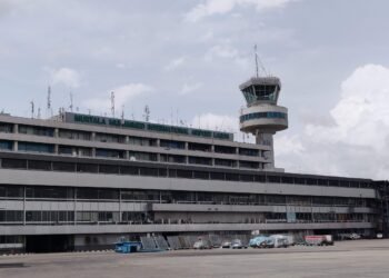 The international terminal at Murtala Muhammed International Airport, Lagos, Nigeria.
