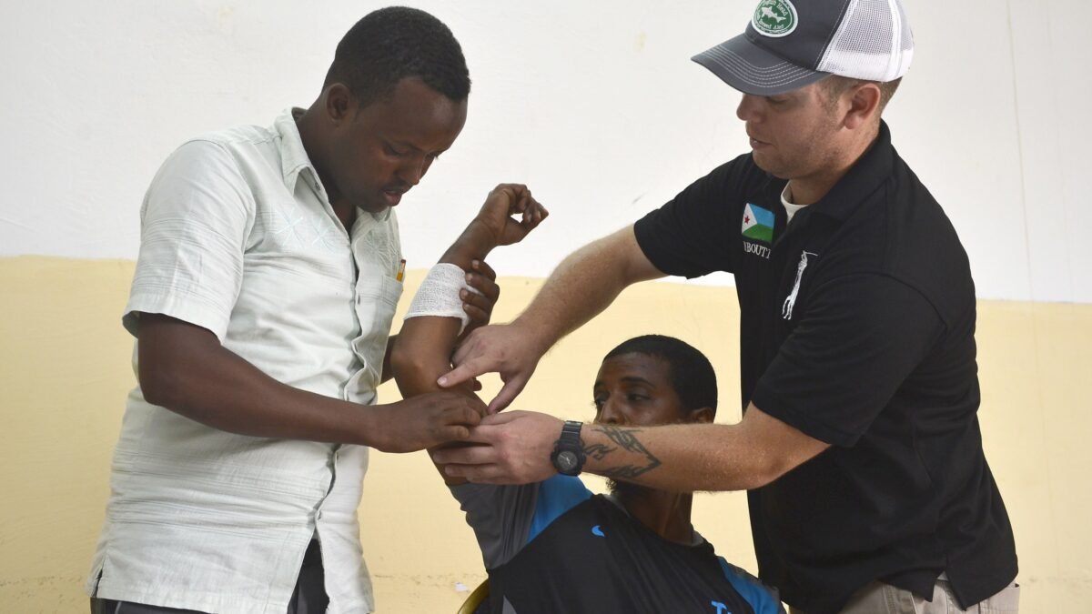 A community health worker training course in session.