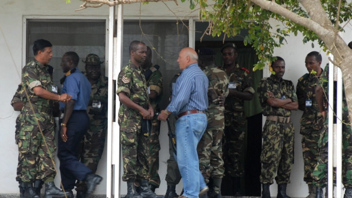 Soldiers at the Africa Endeavor 2010 communications exercise in Accra, Ghana.