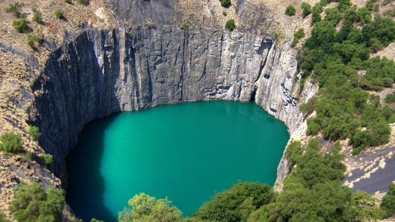 An open-pit mine.