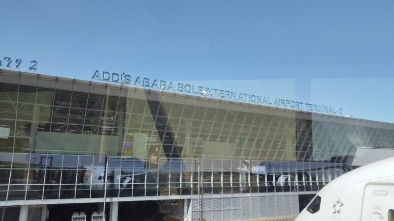 The terminal building at Addis Ababa Bole International Airport.